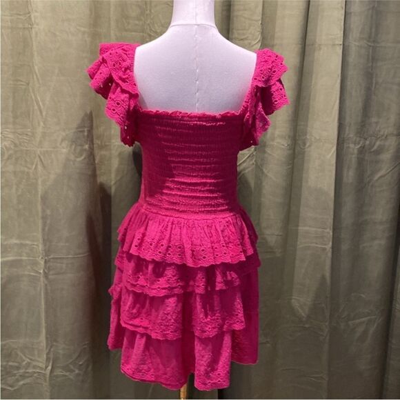 House of Harlow Elegant Pink cotton Ruffled skirt set ( 2 pc) - Picture 5 of 8